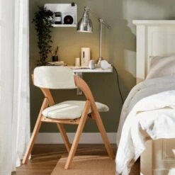 SoBuy Sedia Pieghevole Sedia Da Cucina Con Sedile E Schienale Imbottiti Sedia Da Scrivania In Faggio Bianco FST92-W 10 SoBuy Sedia Pieghevole Sedia Da Cucina Con Sedile E Schienale Imbottiti Sedia Da Scrivania In Faggio Bianco FST92-W -Vendite HOMCOM || VIDAXL || Songmics 100196772 4