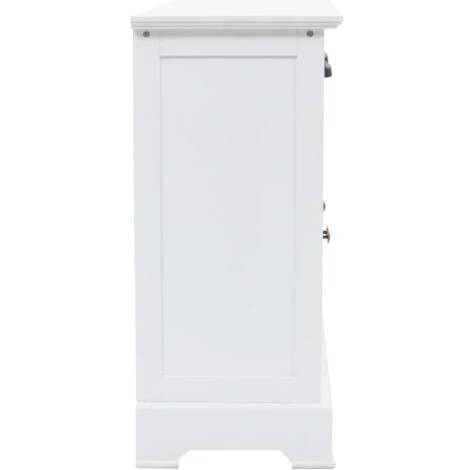 Credenza Con 3 Ante In MDF E Legno Di Pino 105x35x77,5 Cm VidaXL 6 Credenza Con 3 Ante In MDF E Legno Di Pino 105x35x77,5 Cm VidaXL - immagine 4