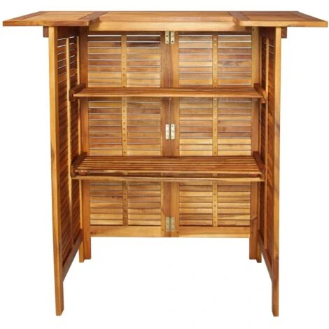 Tavolo Da Bar 110x50x105 Cm In Legno Massello Di Acacia VidaXL 6 Tavolo Da Bar 110x50x105 Cm In Legno Massello Di Acacia VidaXL - immagine 4