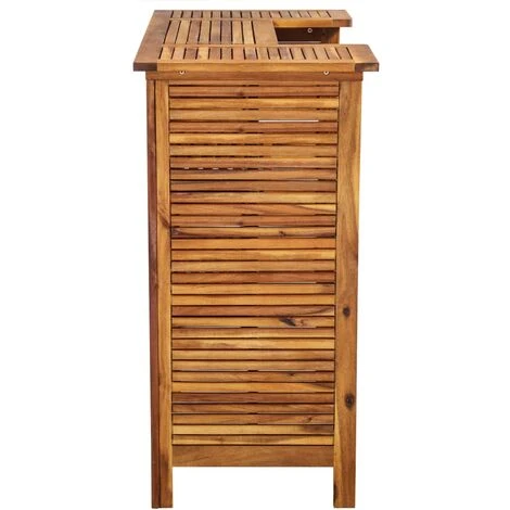 Tavolo Da Bar 110x50x105 Cm In Legno Massello Di Acacia VidaXL 7 Tavolo Da Bar 110x50x105 Cm In Legno Massello Di Acacia VidaXL - immagine 5