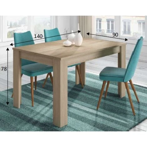 Tavolo 140x90 Cm Rovere Chiaro Allungabile Rovere Chiaro 4 Tavolo 140x90 Cm Rovere Chiaro Allungabile Rovere Chiaro - immagine 2