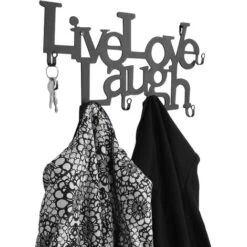 Nova Appendiabiti Da Parete 6 Ganci Decorazione Con Parole Ferro Battuto Da Ingresso -Vendite HOMCOM || VIDAXL || Songmics 11675260 3