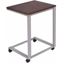 Tavolino Porta PC Tavolo Da Caffe Con Ruote Tavolino Laterale Per Divano 65 X 50 X 40 Cm