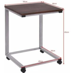 Tavolino Porta PC Tavolo Da Caffe Con Ruote Tavolino Laterale Per Divano 65 X 50 X 40 Cm -Vendite HOMCOM || VIDAXL || Songmics 11693050 5