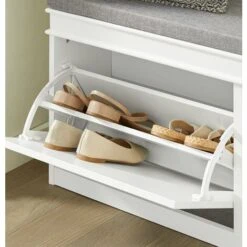 Scarpiera Salvaspazio Slim Mobili Per Scarpe Serie Scarpiere 104x24x52cm SoBuy Bianco FSR64-W -Vendite HOMCOM || VIDAXL || Songmics 11939600 3