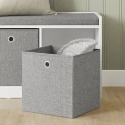 SoBuy Panca Scarpiera Cassapanca Da Interno Mobile Bagno Con 3 Cesti Bianco E Grigio L102P32A45cm FSR65-DG -Vendite HOMCOM || VIDAXL || Songmics 11939604 3