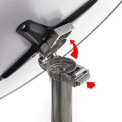 Tavolo Alto Da Bar Rotondo Pieghevole Alluminio Altezza Regolabile 74/114 Cm Ø 60 Cm -Vendite HOMCOM || VIDAXL || Songmics 13880790 4