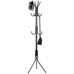 Attaccapanni Appendiabiti A Piantana In Metallo 11 Ganci Colore Nero 36x36x176cm 10 Attaccapanni Appendiabiti A Piantana In Metallo 11 Ganci Colore Nero 36x36x176cm -Vendite HOMCOM || VIDAXL || Songmics 14193671 4