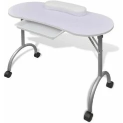 Nova Tavolo Pieghevole Per Manicure Con Ruote E Cassetto Estraibile Vari Colori Colore : BIANCO -Vendite HOMCOM || VIDAXL || Songmics 14679501 2