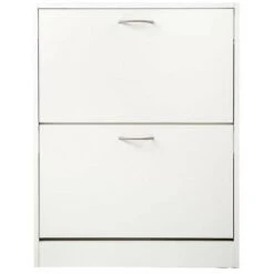 Scarpiera 2 Ante Ripiani Doppia Profondita In Melamina 60x24x83cm Colore Bianco 9 Scarpiera 2 Ante Ripiani Doppia Profondita In Melamina 60x24x83cm Colore Bianco -Vendite HOMCOM || VIDAXL || Songmics 14766319 3