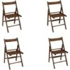 Sedia Richiudibile In Legno Di Faggio Noce 4 Pezzi -Vendite HOMCOM || VIDAXL || Songmics 15064372 1