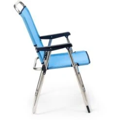 Sedia Pieghevole Da Spiaggia Solenny Schienale Alto Azzurro -Vendite HOMCOM || VIDAXL || Songmics 15730810 3