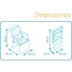 Sedia Pieghevole Da Spiaggia Solenny Schienale Alto Azzurro -Vendite HOMCOM || VIDAXL || Songmics 15730810 5