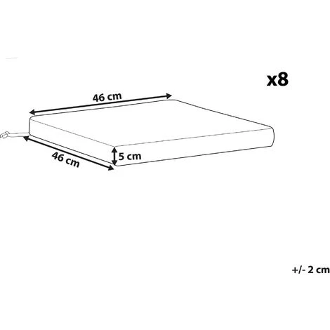 Set Di Cuscini Per Sedie Da Giardino Grigio Sassari 5 Set Di Cuscini Per Sedie Da Giardino Grigio Sassari - immagine 3