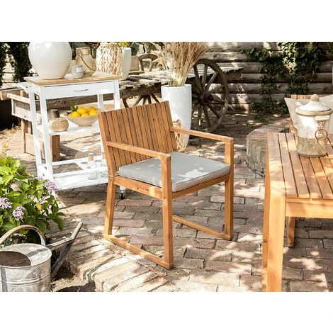 Set Di Cuscini Per Sedie Da Giardino Taupe Sassari 4 Set Di Cuscini Per Sedie Da Giardino Taupe Sassari - immagine 2
