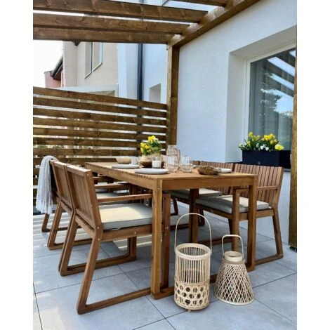 Set Di Cuscini Per Sedie Da Giardino Taupe Sassari 6 Set Di Cuscini Per Sedie Da Giardino Taupe Sassari - immagine 4