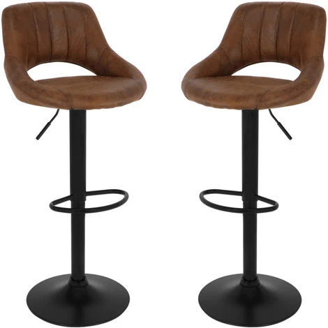 Sgabelli Bar 2 Pezzi 2019 Cucina Fisso Girevole Regolabile Schienale Poggiapiedi Industriale Marrone Scuro 3 Sgabelli Bar 2 Pezzi 2019 Cucina Fisso Girevole Regolabile Schienale Poggiapiedi Industriale Marrone Scuro