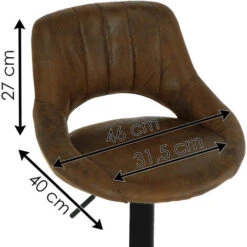 Sgabelli Bar 2 Pezzi 2019 Cucina Fisso Girevole Regolabile Schienale Poggiapiedi Industriale Marrone Scuro 9 Sgabelli Bar 2 Pezzi 2019 Cucina Fisso Girevole Regolabile Schienale Poggiapiedi Industriale Marrone Scuro -Vendite HOMCOM || VIDAXL || Songmics 16184933 3