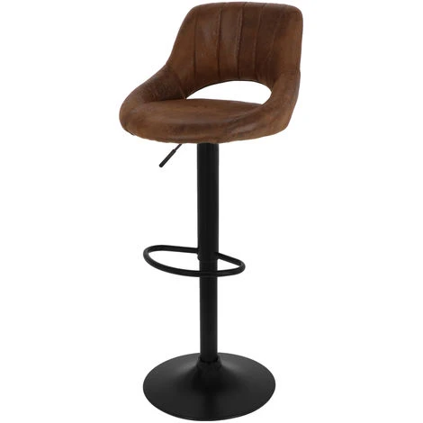 Sgabelli Bar 2 Pezzi 2019 Cucina Fisso Girevole Regolabile Schienale Poggiapiedi Industriale Marrone Scuro 7 Sgabelli Bar 2 Pezzi 2019 Cucina Fisso Girevole Regolabile Schienale Poggiapiedi Industriale Marrone Scuro - immagine 5