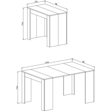 Skraut Home - Tavolo Consolle Per Sala Da Pranzo E Soggiorno, Rettangolare, Allungabile Fino A 140 Cm, Colore Grigio, Fino A 6 Persone, Dimensioni Chiuso: 90x50x78 Cm. 7 Skraut Home - Tavolo Consolle Per Sala Da Pranzo E Soggiorno, Rettangolare, Allungabile Fino A 140 Cm, Colore Grigio, Fino A 6 Persone, Dimensioni Chiuso: 90x50x78 Cm. - immagine 5