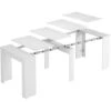 Dmora Tavolo Da Pranzo Moderno, Consolle Allungabile Fino A 10 Posti, Misure 90 X 51 X 78 Cm (fino A 237 Con Allunghe), Colore Bianco -Vendite HOMCOM || VIDAXL || Songmics 17737569 1