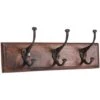 Appendiabiti Da Parete 43X12X20 Marrone Attaccapanni Da Muro In Legno Scuro 3 Ganci Appendiabiti In Ferro Appendiabiti Ingresso -Vendite HOMCOM || VIDAXL || Songmics 18030081 1