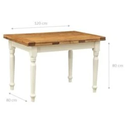 Tavolo Legno Massello 120x80 Cm Tavolo Allungabile Cucina Artigianale Made In Italy -Vendite HOMCOM || VIDAXL || Songmics 18030307 2