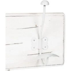 Appendiabiti Da Parete 78x10x21 Cm Attaccapanni Da Muro In Legno Appendiabiti Bianco Con 4 Ganci In Ferro Appendiabiti Ingresso -Vendite HOMCOM || VIDAXL || Songmics 18030439 4