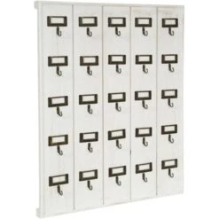 Bacheca Porta Chiavi Da Muro A Parete 25 Ganci In Legno 60x49x5 Cm Appendichiavi Da Ingresso Contenitore Armadietto Da Ufficio -Vendite HOMCOM || VIDAXL || Songmics 18030524 3