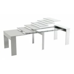 TAVOLO CONSOLLE ALLUNGABILE LAMINATO BIANCO 90X52CM -Vendite HOMCOM || VIDAXL || Songmics 18039298 4