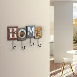 Appendiabiti Da Parete Vintage Stile Decorativo Fatto Di Ferro Finitura Illustrata Grande Capacità Di Carico Misure 37073230mm Sistema Di Fissaggio Avvitato 1 Unità -Vendite HOMCOM || VIDAXL || Songmics 18088443 5