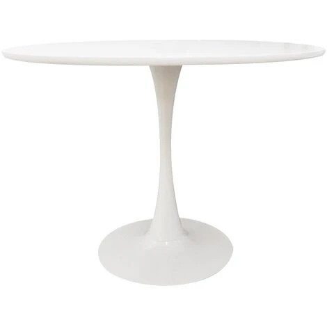 TAVOLO ROTONDO BIANCO IN MDF DIAM. 100CM 4 TAVOLO ROTONDO BIANCO IN MDF DIAM. 100CM - immagine 2