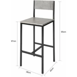 SoBuy Sgabello Alto Sgabello Bar Sgabelli Bar Legno 2 Pezzi Grigio FST53-HGX2 8 SoBuy Sgabello Alto Sgabello Bar Sgabelli Bar Legno 2 Pezzi Grigio FST53-HGX2 -Vendite HOMCOM || VIDAXL || Songmics 18249510 2