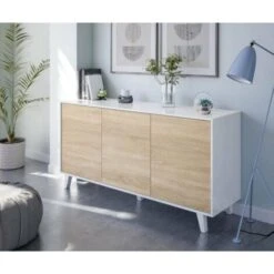 Dmora Credenza Arvada, Madia Moderna A 3 Ante E Ripiani, Buffet Da Cucina, Buffet Di Design Da Soggiorno, Cm 154x40h75, Bianco Lucido E Bianco, Con Imballo Rinforzato 8 Dmora Credenza Arvada, Madia Moderna A 3 Ante E Ripiani, Buffet Da Cucina, Buffet Di Design Da Soggiorno, Cm 154x40h75, Bianco Lucido E Bianco, Con Imballo Rinforzato -Vendite HOMCOM || VIDAXL || Songmics 18257649 2