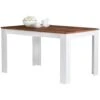 Tavolo Da Pranzo Cucina Rettangolare Moderno In Legno 120x80x74cm Bianco E Noce -Vendite HOMCOM || VIDAXL || Songmics 18276269 1