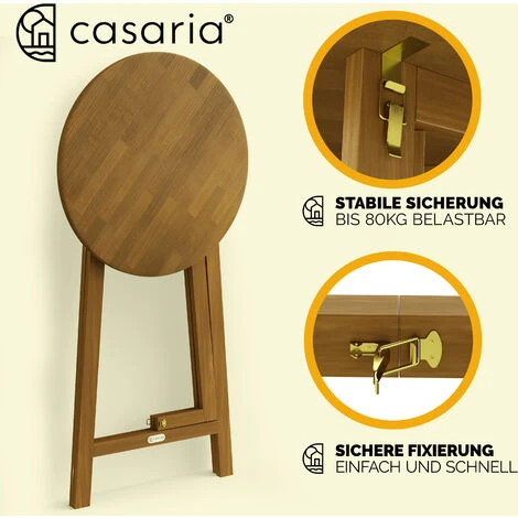 Deuba Tavolo Alto Pieghevole Da Bar In Acacia Ø78 X 110cm Tavolino Alto Pub Ristorante Feste Matrimonio Giardino Terrazza 7 Deuba Tavolo Alto Pieghevole Da Bar In Acacia Ø78 X 110cm Tavolino Alto Pub Ristorante Feste Matrimonio Giardino Terrazza - immagine 5