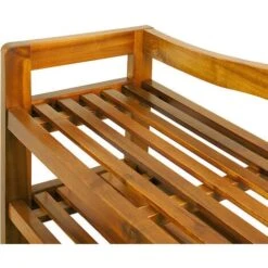 Deuba Panca Scarpiera In Massiccio Legno D' Acacia 2 Ripiani 42 X 74 X 26 Cm Caricabile Fino A 80kg Stretta Mobile Ingresso Corridoio 2 Ripiani -Vendite HOMCOM || VIDAXL || Songmics 18458045 5