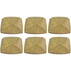 6 Pezzi Seduta Sedile Fondo Pannello Di Ricambio Impagliato Per Sedia Legno Paesana In Paglia Struttura In Legno