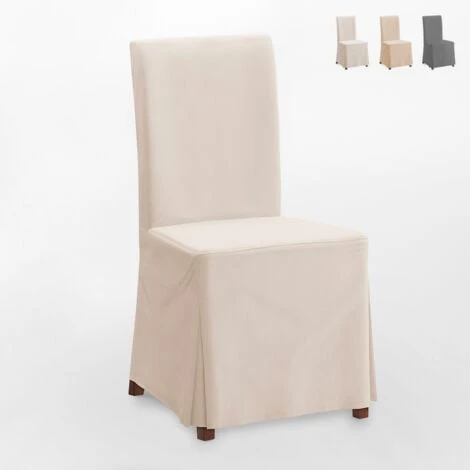 Fodera Copertura Per Sedia Comfort Lavabile Lunga Colore: Bianco 3 Fodera Copertura Per Sedia Comfort Lavabile Lunga Colore: Bianco