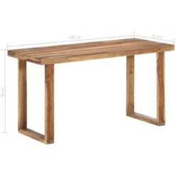 Tavolo Da Pranzo 140x70x76 Cm In Legno Massello Di Sheesham VidaXL -Vendite HOMCOM || VIDAXL || Songmics 18899748 3