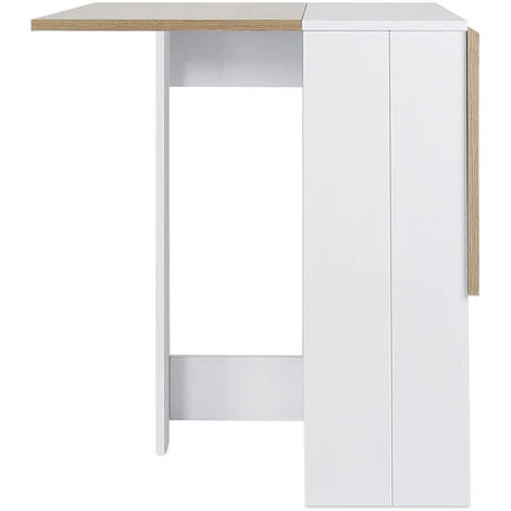 Tavolo Pieghevole Bianco + Rovere 103 * 76 * 73,4 Cm 7 Tavolo Pieghevole Bianco + Rovere 103 * 76 * 73,4 Cm - immagine 5