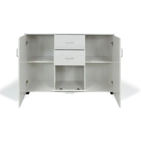 CREDENZA MODERNA ROVERE SBIANCATO 5 CREDENZA MODERNA ROVERE SBIANCATO - immagine 3
