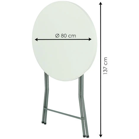 Tavolo Da Bar Pieghevole Altezza: 110 Cm Diametro Piano Tavolo: Ø80 Cm 5 Tavolo Da Bar Pieghevole Altezza: 110 Cm Diametro Piano Tavolo: Ø80 Cm - immagine 3