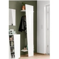 Appendiabiti Da Ingresso Linea Virgola Finitura Bianco Lucido