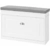Mobili Per Scarpe Serie Scarpiere 1 Anta 1 Cuscino SoBuy 75x24x51cm Bianco FSR82-L-W