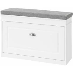 Mobili Per Scarpe Serie Scarpiere 1 Anta 1 Cuscino SoBuy 75x24x51cm Bianco FSR82-L-W
