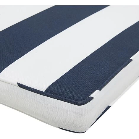 Set Di 8 Cuscini Da Seduta Per Sedia Da Giardino In Poliestere Blu Navy A Righe Sassari 6 Set Di 8 Cuscini Da Seduta Per Sedia Da Giardino In Poliestere Blu Navy A Righe Sassari - immagine 4