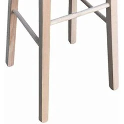 Sgabello Legno Con Seduta Rotonda H80cm Grezzo Da Verniciare Piedi Dritti -Vendite HOMCOM || VIDAXL || Songmics 23890625 3