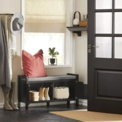 SoBuy Mobile Scarpiera Panca Ingresso Cassapanca Contenitore Moderna L91P30A50 Cm Nero FSR63-SCH -Vendite HOMCOM || VIDAXL || Songmics 24057779 4