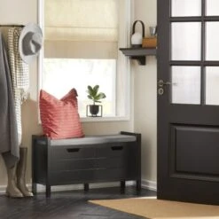 SoBuy Mobile Scarpiera Panca Ingresso Cassapanca Contenitore Moderna L91P30A50 Cm Nero FSR63-SCH -Vendite HOMCOM || VIDAXL || Songmics 24057779 5